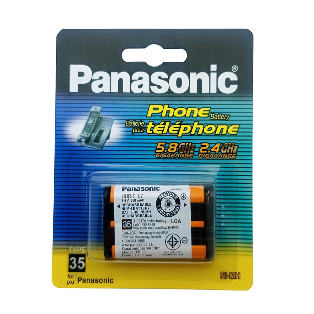 تصویر  باتری تلفن پاناسونیک بسته 6 عددی P107