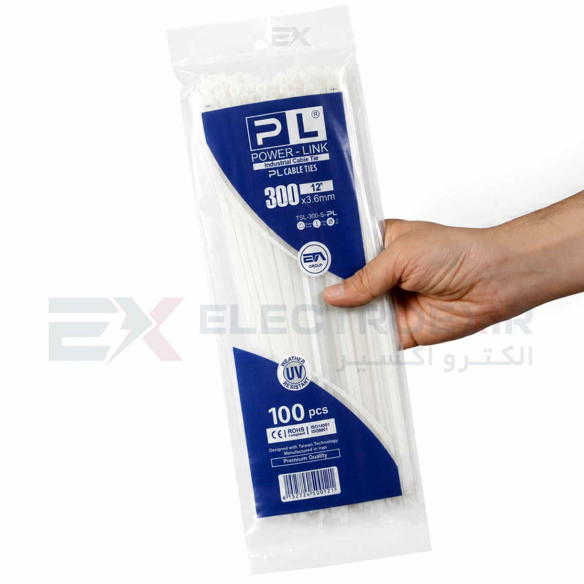 بست کمربندی پاور لینک مدل PL-300x3.6 بسته 100 عددی