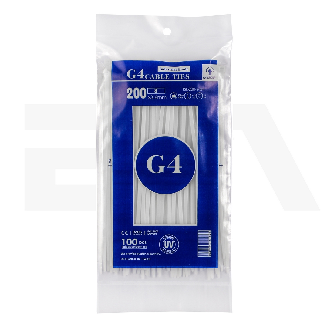 بست کمربندی جی فور مدل G4-200x3.6 بسته 100 عددی