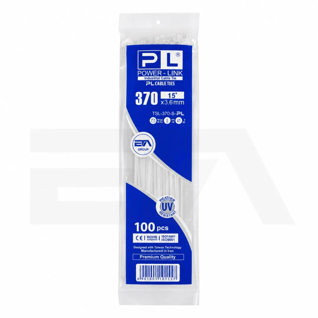 بست کمربندی پاور لینک مدل PL-370x3.6 بسته 100 عددی