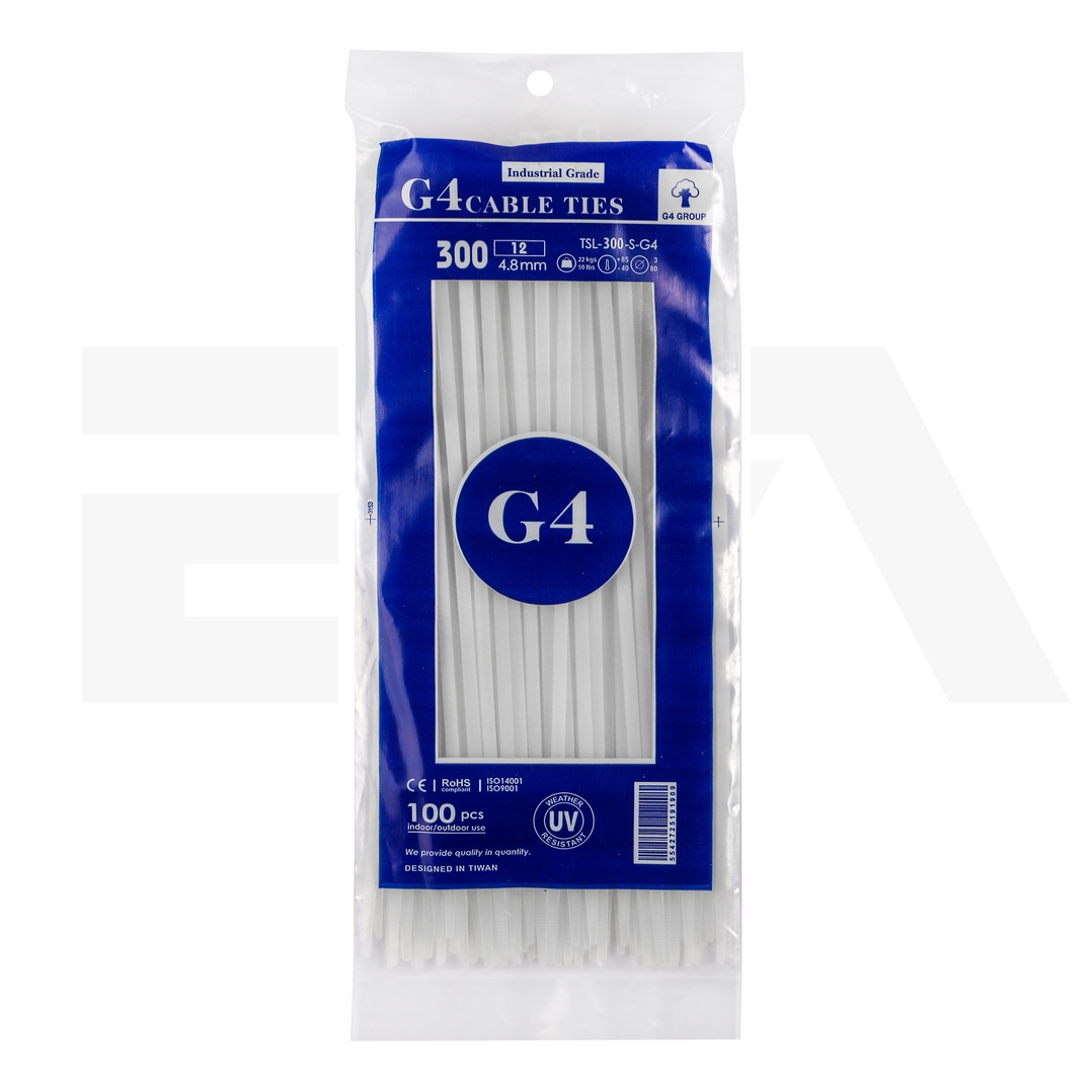 بست کمربندی جی فور مدل G4-300x4.8 بسته 100 عددی