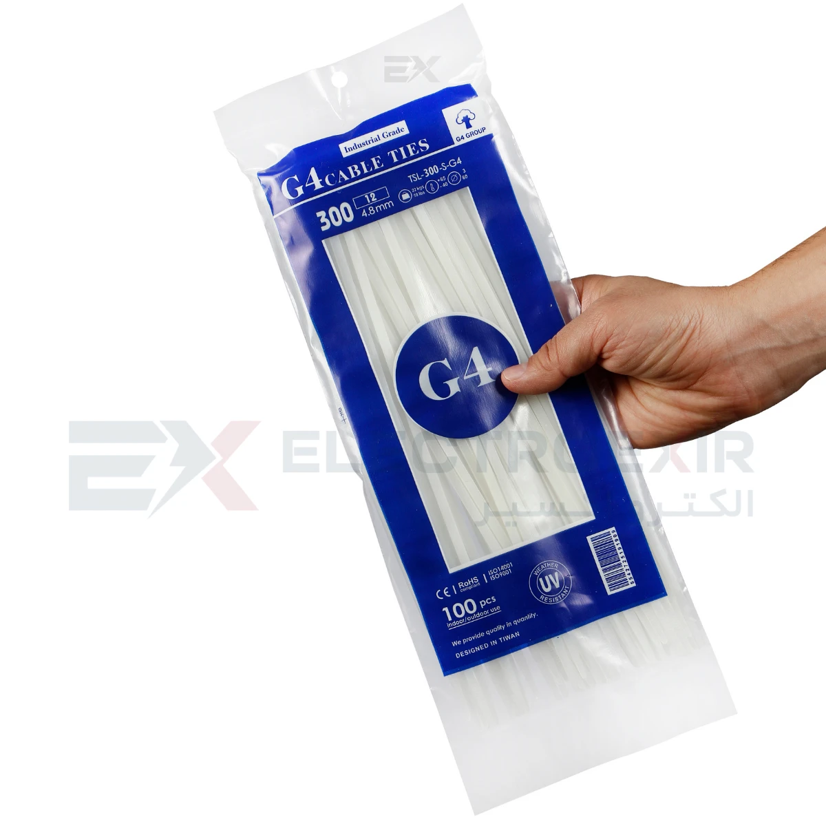 بست کمربندی جی فور مدل G4-300x4.8 بسته 100 عددی