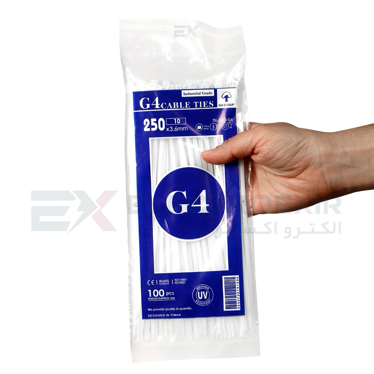 بست کمربندی جی فور مدل G4-250x3.6 بسته 100عددی