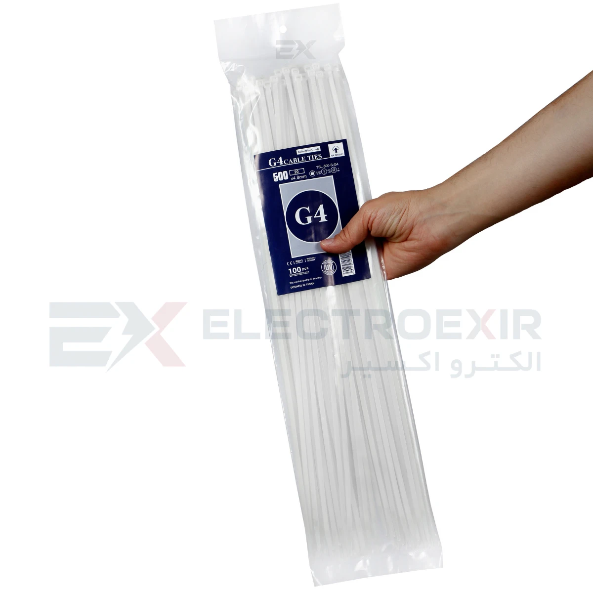 بست کمربندی جی فور مدل G4-500x4.8 بسته 100 عددی