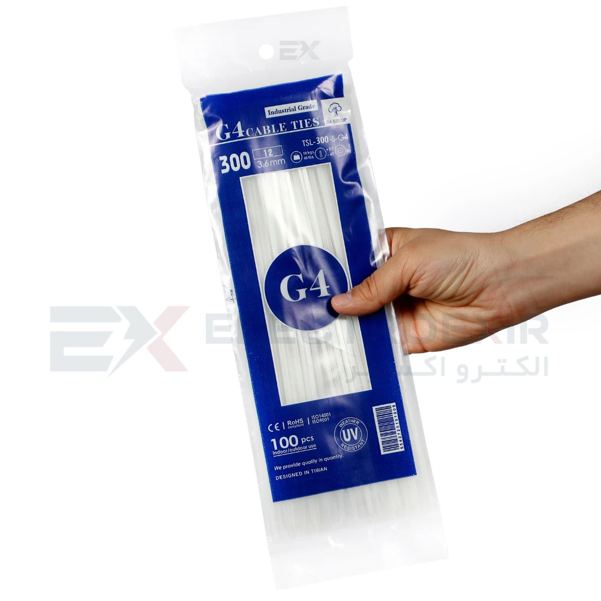 بست کمربندی جی فور مدل G4-300x3.6 بسته 100 عددی
